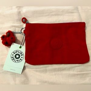 Cherry Red Kipling Makeup Bag NWT